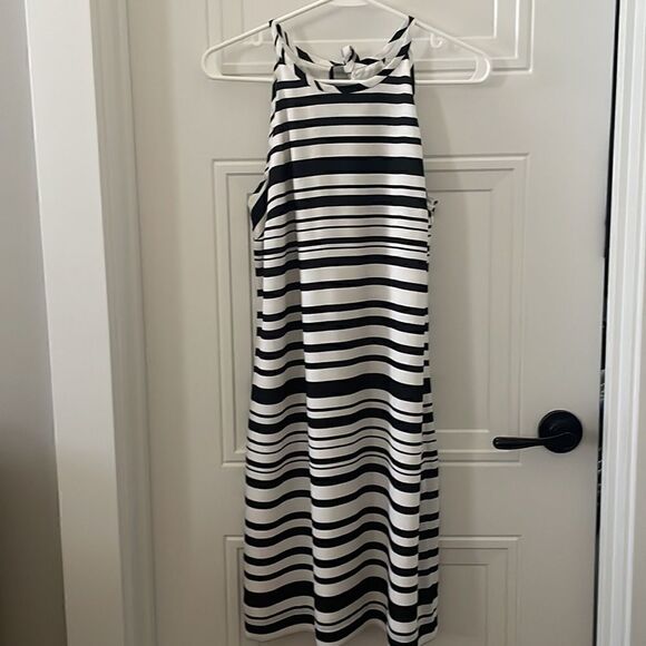 Banana Republic Black & White Striped Shift Dress - Picture 3 of 6